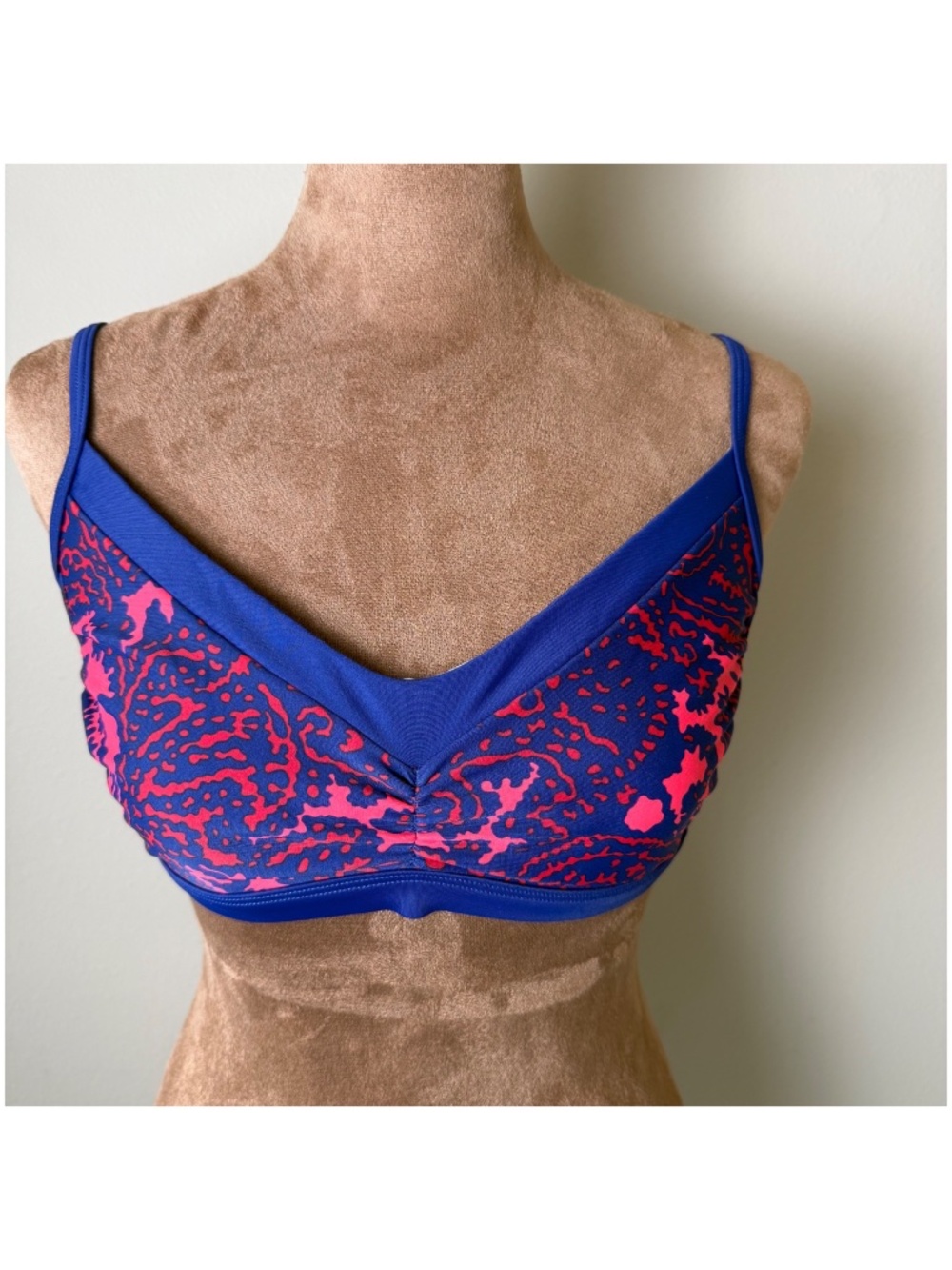 Boden Bikini Swim Top Womens US6 UK10 Navy Red Pink Paisley Swimwear